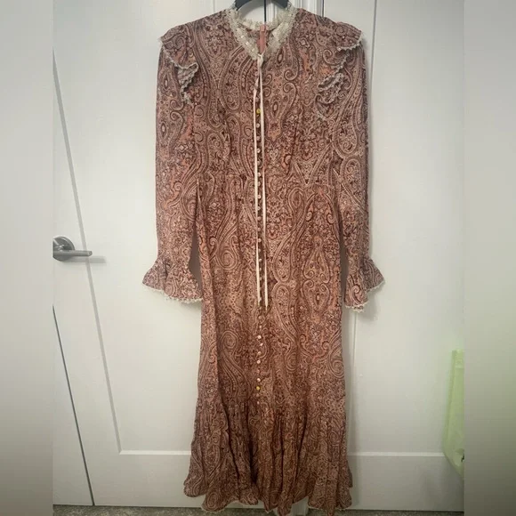 Zimmermann | Dresses | Zimmerman Elegant Paisley Long Sleeve Dress |  Poshmark